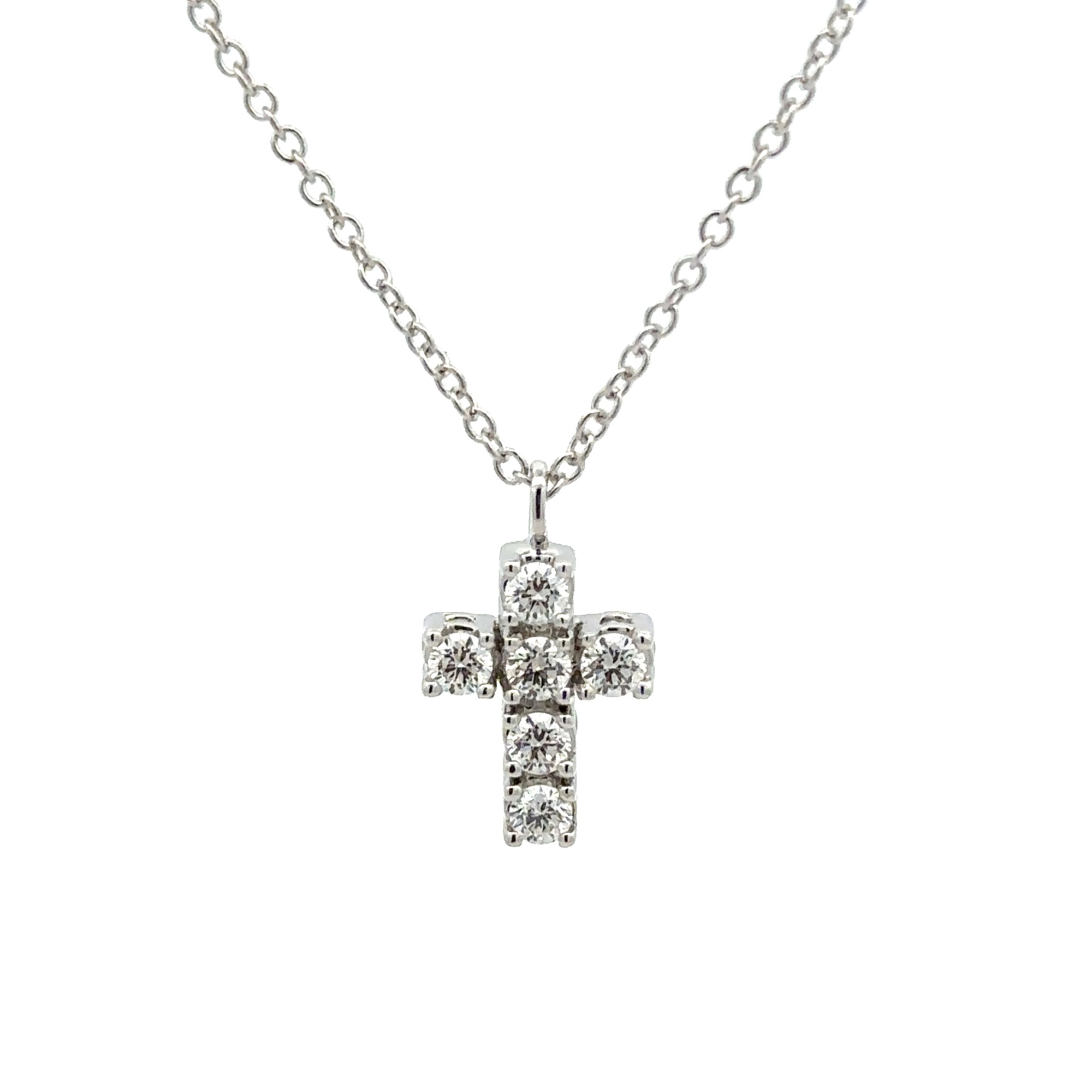 Girocollo croce con diamanti