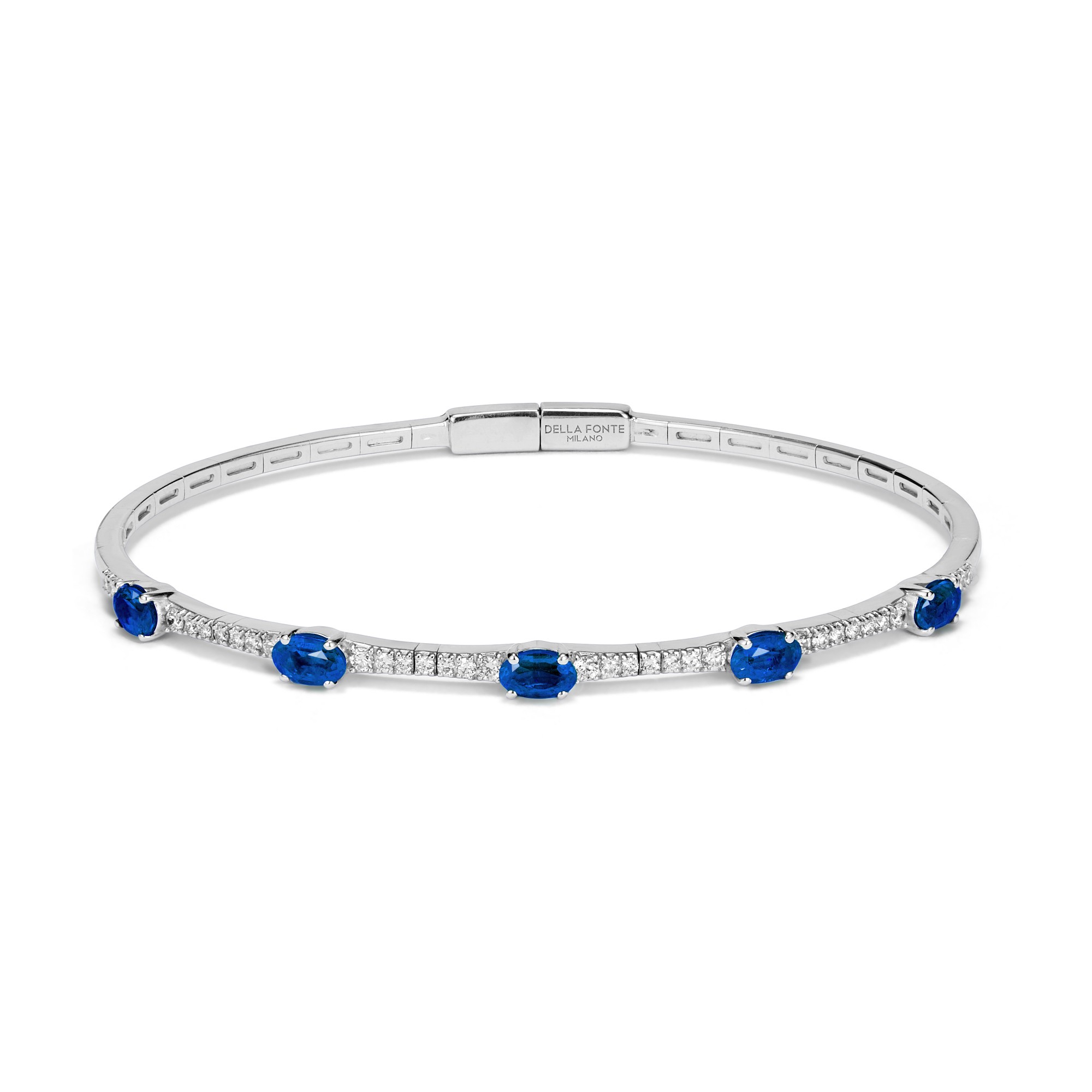 BRACCIALE FLEX CON ZAFFIRI E DIAMANTI - BARBERO & RICCI