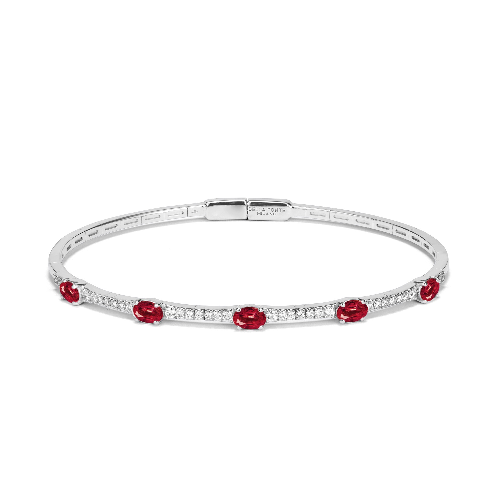 BRACCIALE FLEX CON RUBINI E DIAMANTI - BARBERO & RICCI