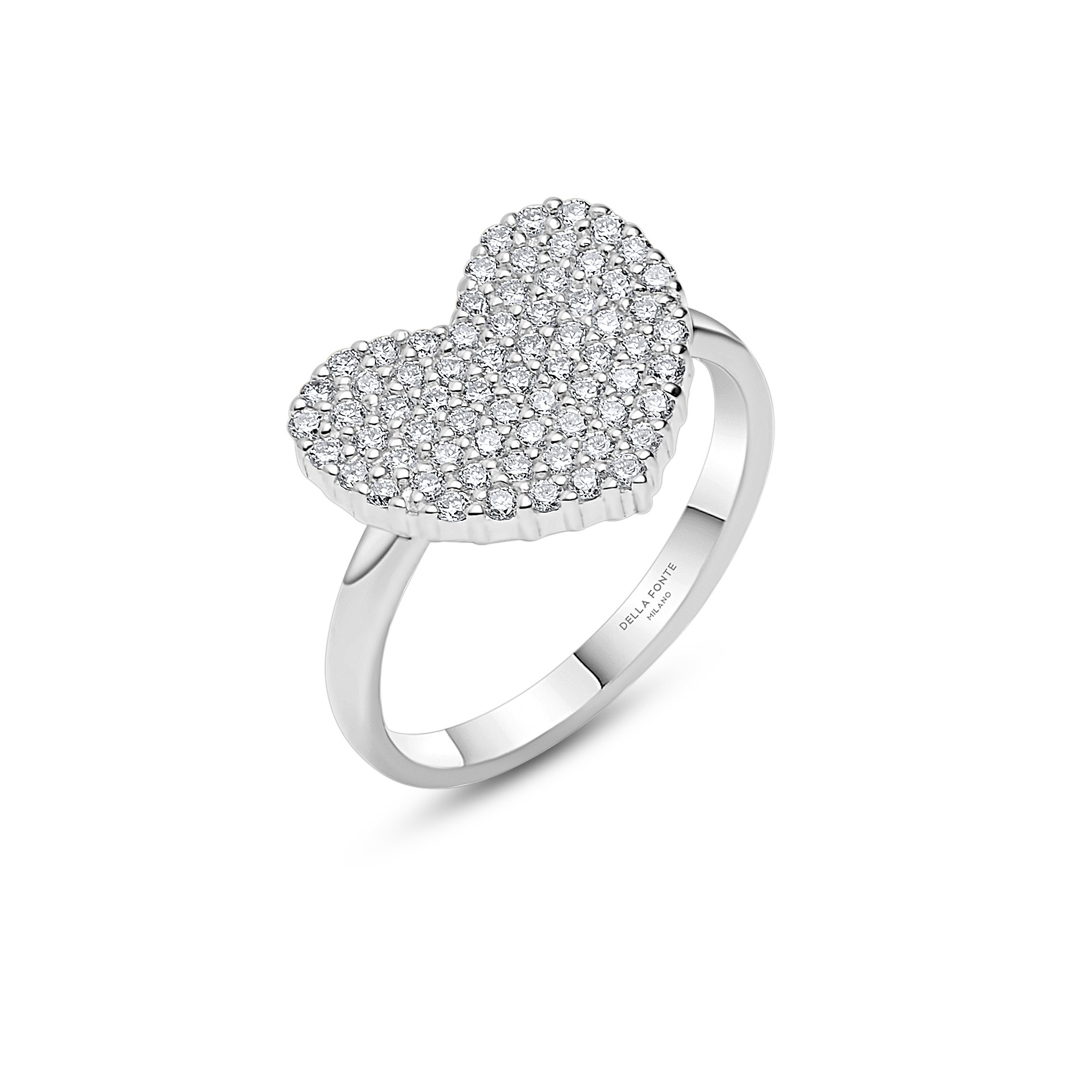 ANELLO CUORE CON DIAMANTI - IL SOLE