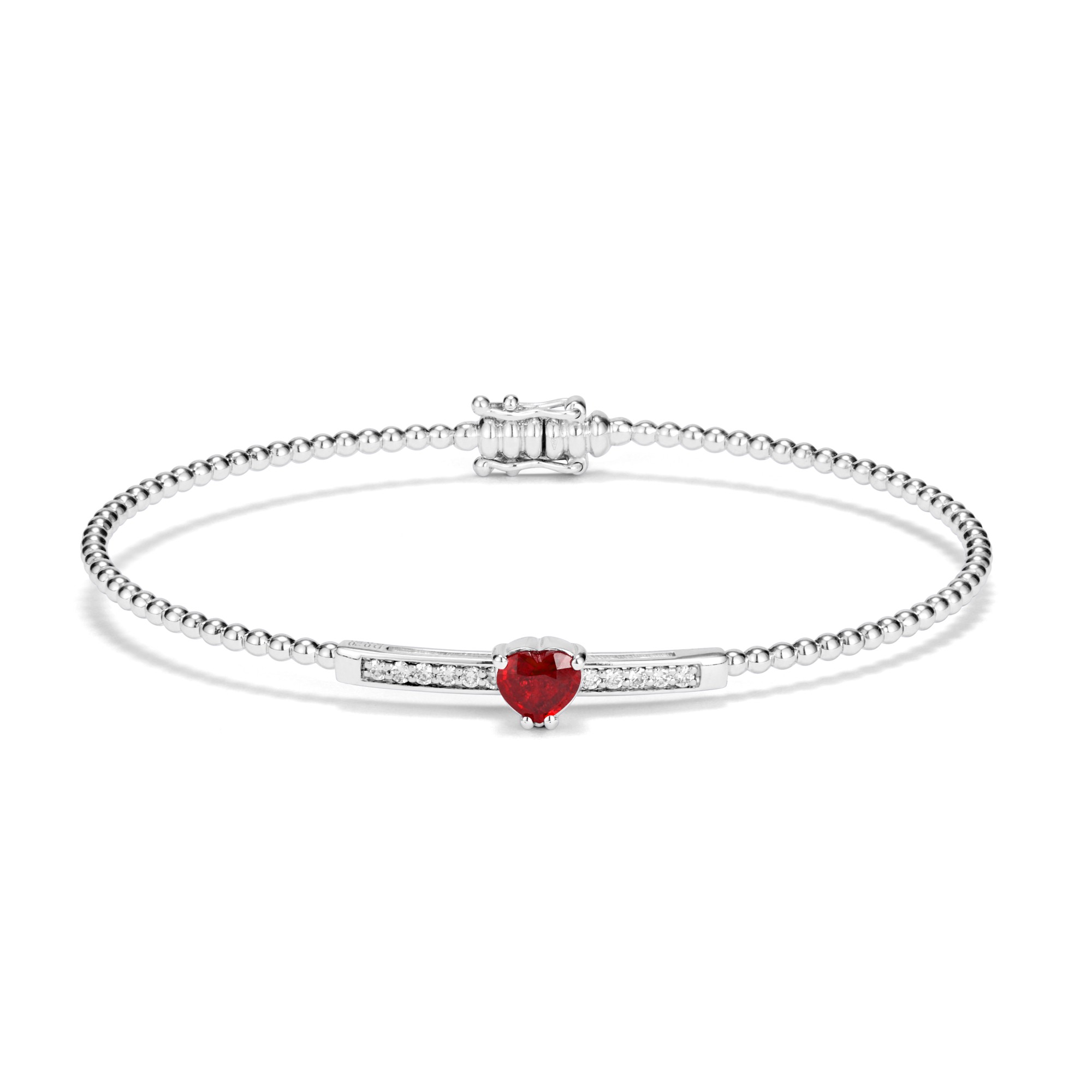 BRACCIALE FLEX CON RUBINO E DIAMANTI - BARBERO & RICCI